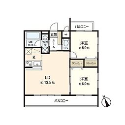 LeChouChou 2LDKの間取図画像