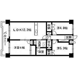 ドリームハイツ北仙台 3LDKの間取図画像