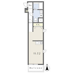 プラッツ南仙台2 ワンルームの間取図画像