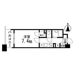 グランカーサ仙台五橋 1Kの間取図画像