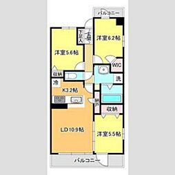 ドレッセ新田東 3LDKの間取図画像