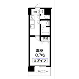 アーバンフラッツ長町 1Kの間取図画像