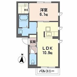 Aslan598 1LDKの間取図画像