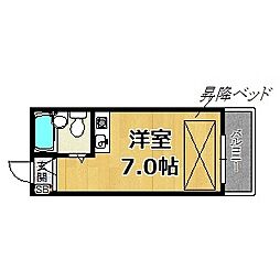 エレガンスフジ ワンルームの間取図画像