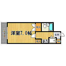 エクセレントCOURT 1Kの間取図画像
