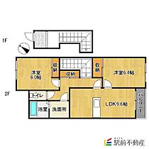 セントラーザ乙柳 203 ｜ 佐賀県小城市牛津町乙柳323-2（賃貸アパート2LDK・2階・56.20㎡） その2