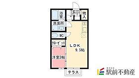 ワン　ウィルB棟 108 ｜ 佐賀県佐賀市大和町大字尼寺1092-1（賃貸アパート1LDK・1階・33.62㎡） その2