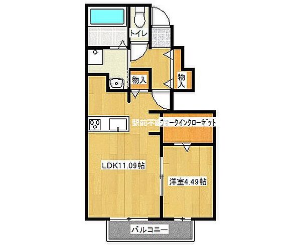 IKJ・クレール・シェソワI 105｜佐賀県佐賀市西与賀町大字厘外(賃貸アパート1LDK・1階・42.57㎡)の写真 その2