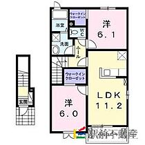 エルメゾンB 203 ｜ 佐賀県小城市小城町265-1（賃貸アパート2LDK・2階・57.64㎡） その2