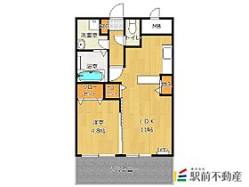 カンフォーラ松原 201 ｜ 佐賀県佐賀市松原1丁目1-31（賃貸マンション1LDK・2階・41.60㎡） その2