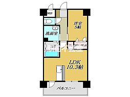 カンフォーラ松原 3階1LDKの間取り