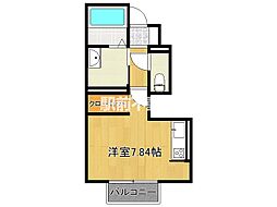 D-room夢　1号棟 1階ワンルームの間取り