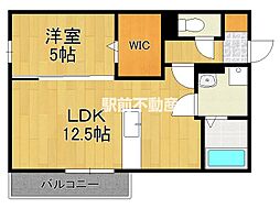 LUSSO　V 3階1LDKの間取り