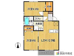 グランモア諸富 2LDKの間取図画像