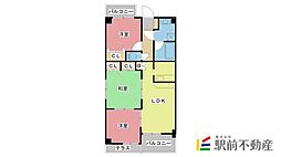 ルネス桜乃 1階3LDKの間取り