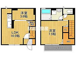 Ib.one 1階2LDKの間取り