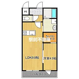 (仮)佐賀市八戸新築アパート 1LDKの間取図画像