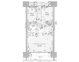 デュオヒルズ城内 13階2LDKの間取り