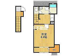 デュルセ大財 1Kの間取図画像