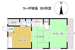 コーポ城島 2階/203