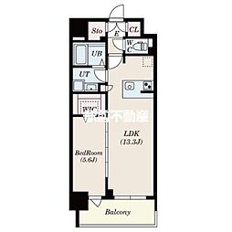 S-RESIDENCE佐賀天神aline 1LDKの間取図画像