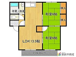 パークハウス神野B 2LDKの間取図画像