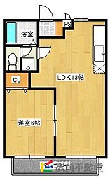 アヴォンリー大樹 1LDKの間取図画像