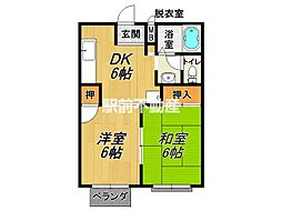 ドリームライフ神埼 2DKの間取図画像