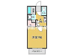 フィオーレ・モエ多布施 1Kの間取図画像