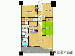 サーパス天神の森二番館 3LDKの間取図画像