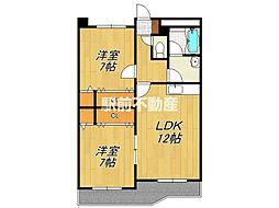 ガーデンプレース神埼 2LDKの間取図画像