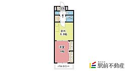 サテラ佐賀駅前 1DKの間取図画像