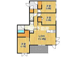フォーティスMGH 3LDKの間取図画像