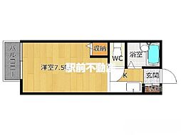 DON3ハイツ 1Kの間取図画像