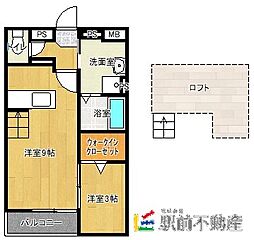 リバ・シティ夢咲III 2階