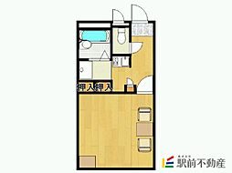 レオパレス佐賀5 1Kの間取図画像