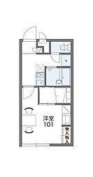 レオパレスF 1Kの間取図画像