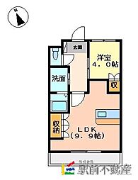 アイリス 1LDKの間取図画像
