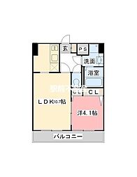 THERESIDENCEPARK佐賀駅南2 1LDKの間取図画像
