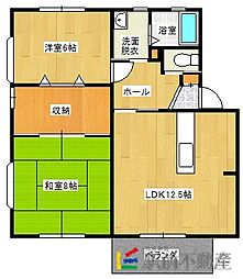セラムコートA 2SLDKの間取図画像