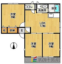 シティハイムアバンテ 3LDKの間取図画像