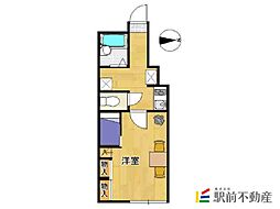 レオパレスバルーン1 1Kの間取図画像
