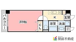 マハロ 1Kの間取図画像