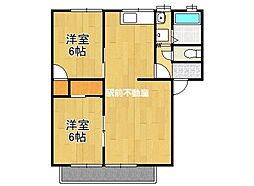 クレール・石橋 2LDKの間取図画像