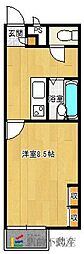 レオパレス新川 1Kの間取図画像