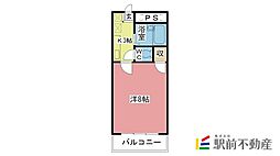 ベルメゾン 1Kの間取図画像