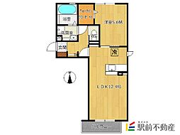プルミエ2 1LDKの間取図画像