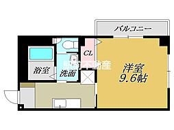 SUNパール駅前 1Kの間取図画像
