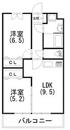 間取図画像 2LDK