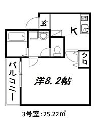 クレフラスト天龍川駅東 1Kの間取図画像